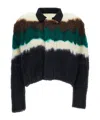 Sacai Button-up Sweater In Multi