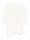 Sacai Cable-knit Flared Top In White