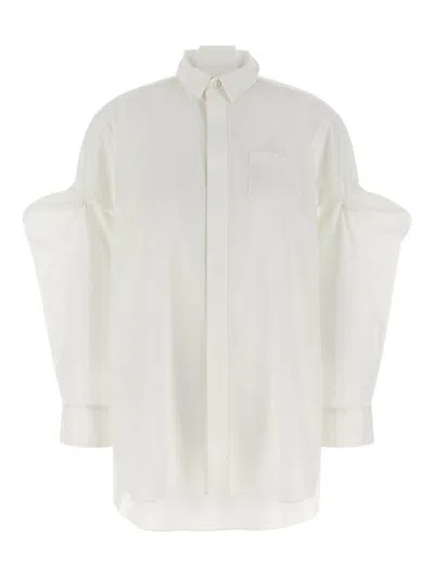 Sacai Poplin Shirt In White