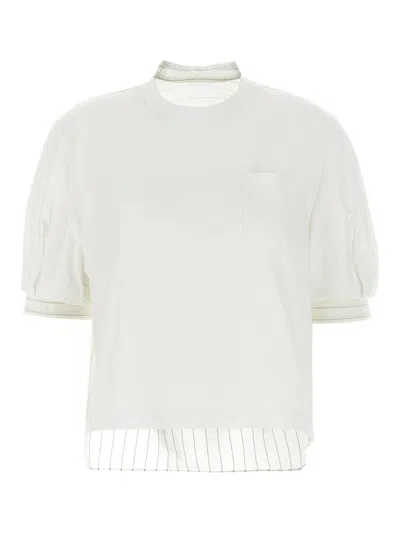 SACAI ORGANZA T-SHIRT