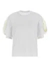 Sacai Cotton T-shirt With Balloon Sleeve