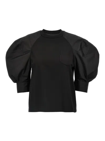 Sacai Balloon T-shirt In Black