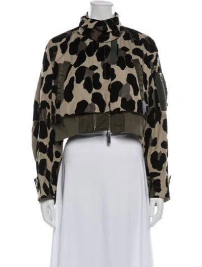 Pre-owned Sacai Camouflage Print Bomber Jacket In Multi