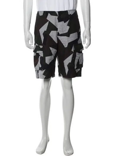 Pre-owned Sacai Camouflage Print Cargo Shorts In Green