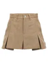 Sacai Canvas Shorts Bermuda And Short Beige In Brown