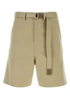 Sacai Detachable Belt Cotton Bermuda Shorts