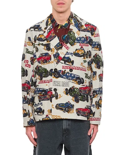 Sacai Car Race Print Jacket In Multicolor