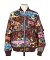 Sacai Multicolor Car Race Tropical Print Bomber Jacket In Multicolor
