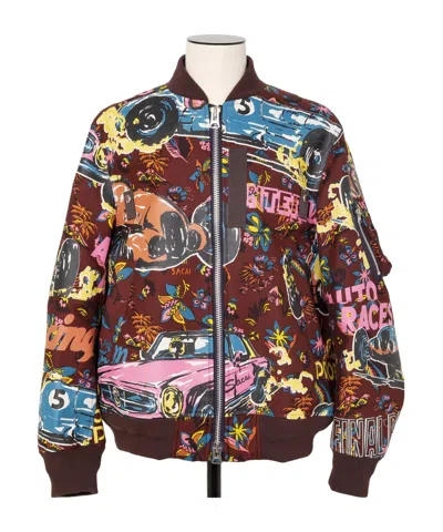 SACAI CAR RACE / TROPICAL PRINT BLOUSE
