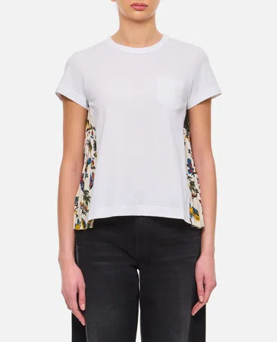 Sacai Car Race / Tropical Print T-shirt In White