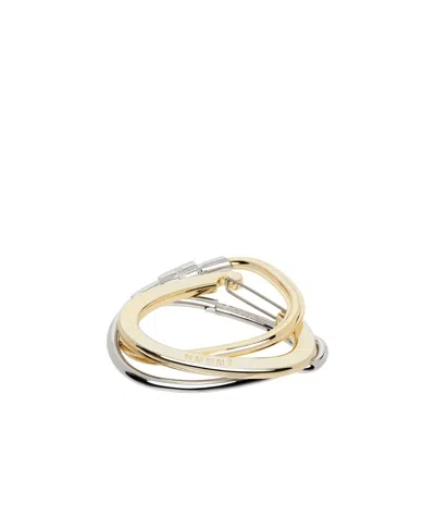Sacai Carabiner Bangle Bracelet In Gold/silver
