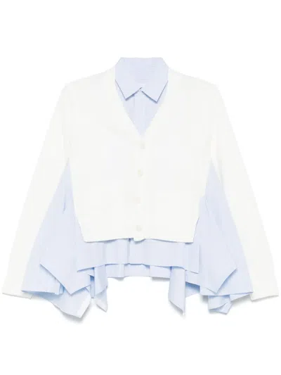 SACAI CARDIGAN-LAYERED TOP