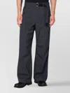 Sacai Cargo Pants With Belt And Checkered Pattern In Blue