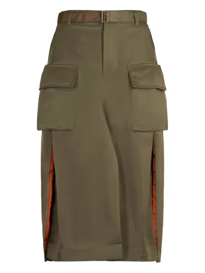 Sacai Cargo-pocket Midi Skirt