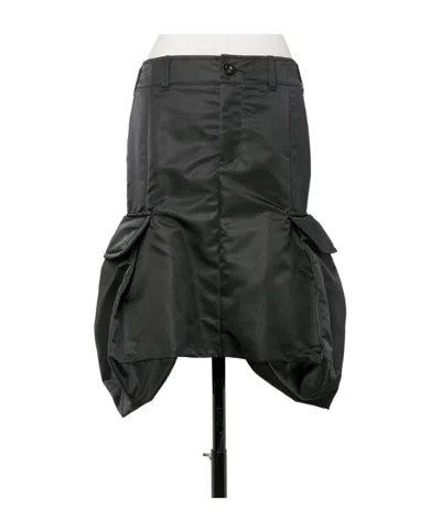 Sacai Cargo-pocket Straight Skirt In Black