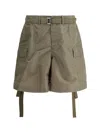 Sacai Cargo Utility Shorts Straps Adjustable In Taupe