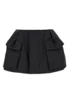 Sacai Cargo Skort Bermuda And Short Black In Black