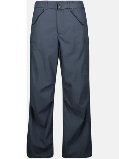 Sacai Cargo Trousers In Blue