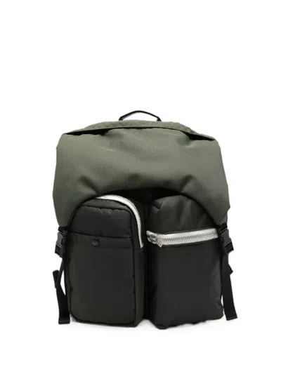 Sacai Cargo-pockets Backpack In Green