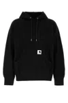 Sacai Carhartt Wip Cotton Jersey Hoodie In Black