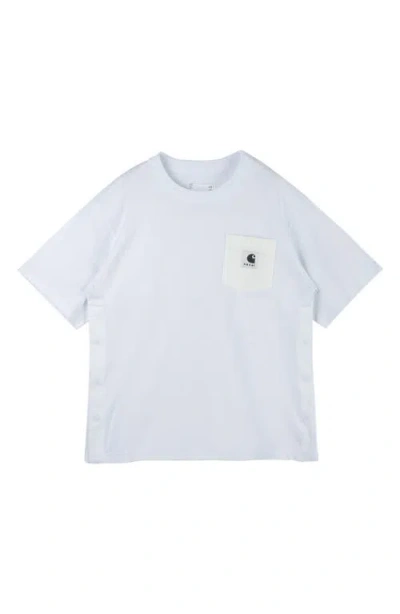 SACAI SACAI CARHARTT WIP COTTON JERSEY POCKET T-SHIRT