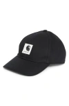 Sacai Carhartt Wip Duck Canvas Baseball Cap In Black