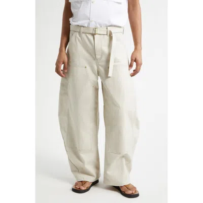 Sacai Carhartt Wip Duck Canvas Carpenter Pants In White
