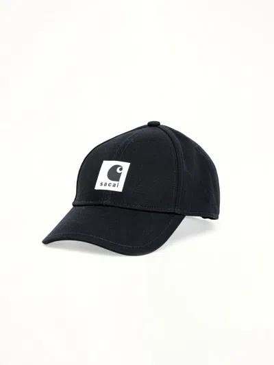 Sacai Carhartt Wip Duck Cap In Black
