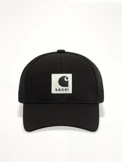Sacai Carhartt Wip Duck Cap In Black