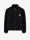 Sacai Carhartt Wip Cotton Corduroy-trimmed Panelled Cotton-canvas Jacket In Black