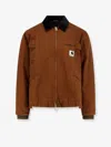 Sacai Carhartt Wip Cotton Corduroy-trimmed Panelled Cotton-canvas Jacket In Brown