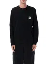 Sacai X Carhartt Cotton Jersey Sweatshirt In Black