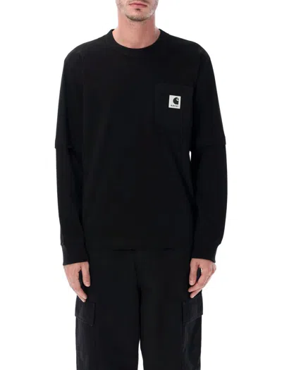 SACAI SACAI COTTON JERSEY LONG-SLEEVE T-SHIRT