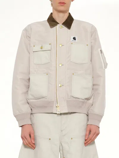 Sacai Coat Men Color White