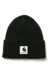 Sacai Carhartt Wip Wool Blend Knit Beanie Hat In Black