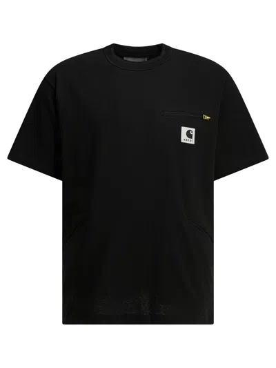 Sacai Carhartt Wip T-shirts Black