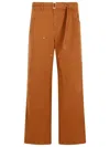 Sacai Carhartt Work Progress Wide Leg Trousers In Brown
