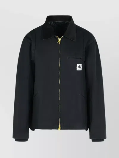 Sacai Carhartt Work Progress Cotton Jacket In Black