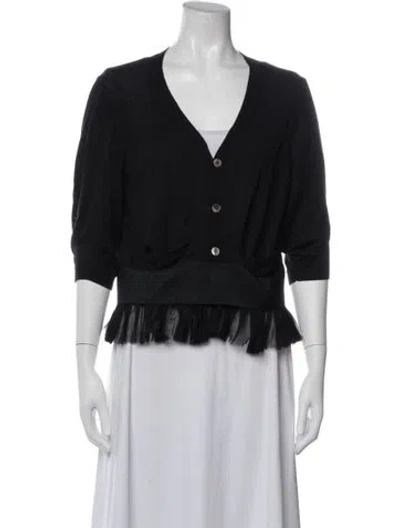 Pre-owned Sacai Cashmere Jacket In Black