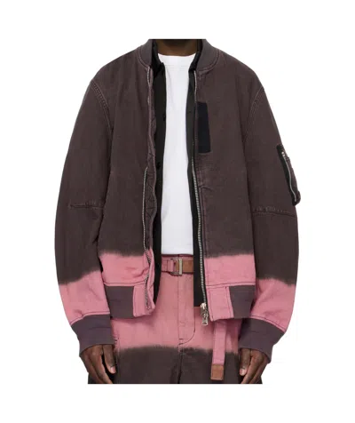 Sacai Casual Bomber Jacket In 301 Gray