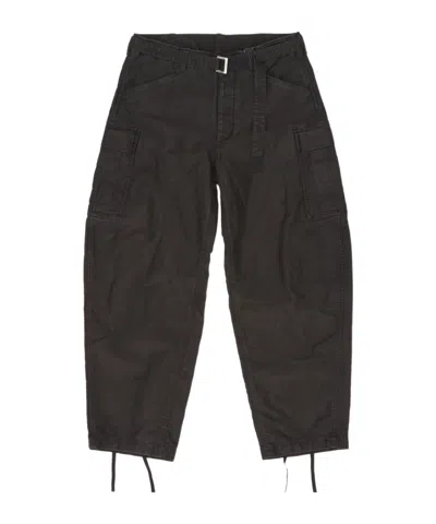 Sacai Casual Pants With Belt Loops In Animal Print
