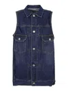 Sacai Oversized Denim Vest For In Blue
