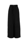 Sacai Wide-leg Wool Trousers With Belted Waist