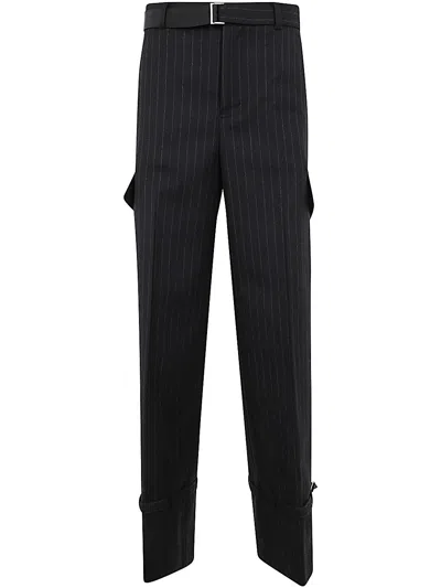 Sacai Chalk Stripe Pants In Multi