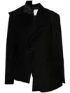 Sacai Chalk Stripe X Wool Melton Jacket In Black