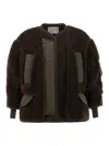 Sacai Long-sleeved Casual Jacket In Brown