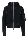 Sacai Sponge Double-layer Bomber Jacket In Negro