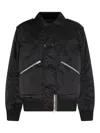 Sacai Zip-up Cotton-blend Bomber Jacket In Black