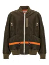 Sacai Khaki Nylon Twill Blouson Bomber Jacket In Green