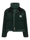 Sacai X Carhartt Wip Capsule Double-layer Jacket In Green